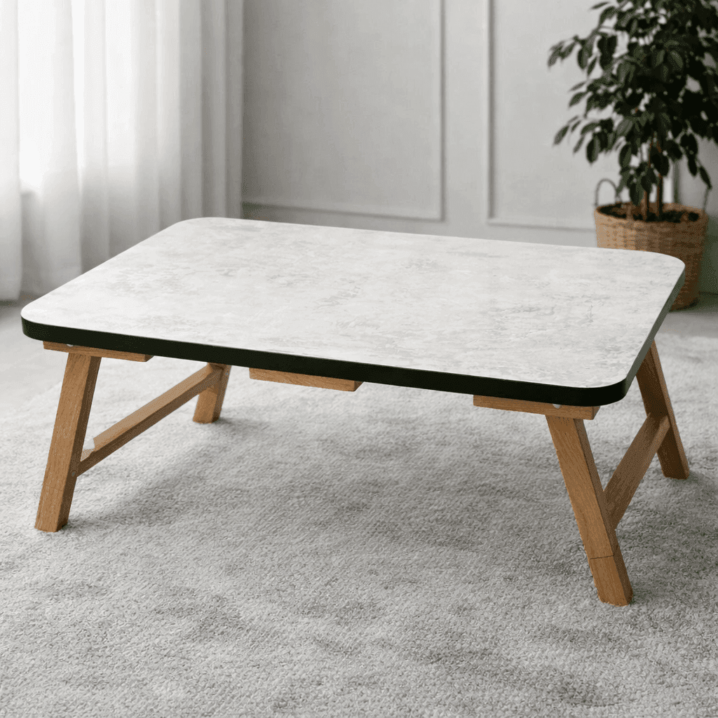 Multi-Purpose Wooden Folding Table – Portable Lap Desk for Study, Reading, and Laptop Use